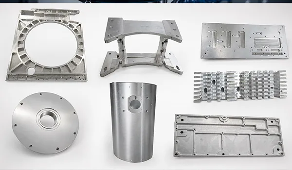 Finished machined metal parts ready for secondary operations and assembly
