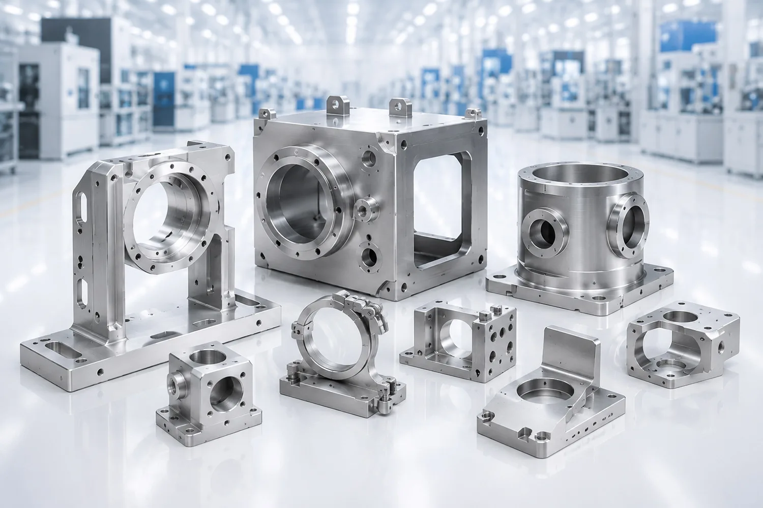 Gas and vacuum system brackets and housings for semiconductor equipment
