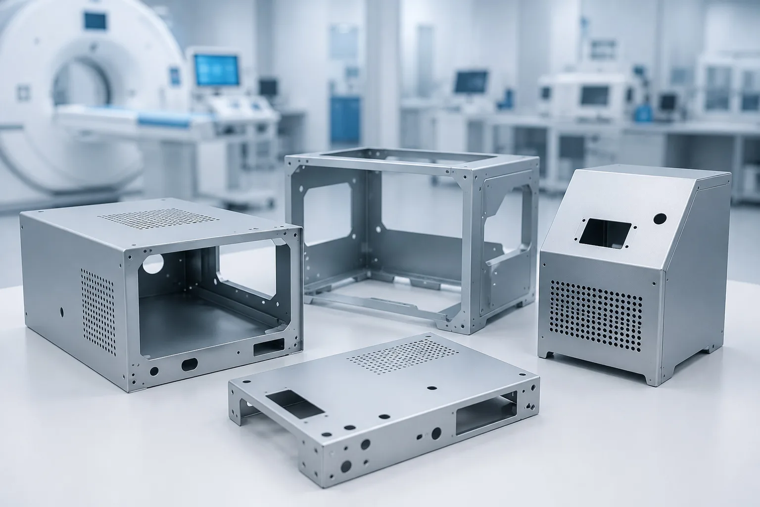 Precision sheet metal enclosures and housings for diagnostic and imaging equipment